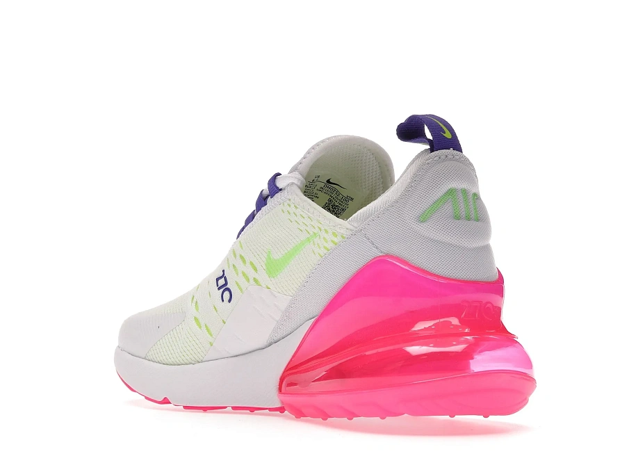 Фото № 6 с приближением к товару «‎Nike Air Max 270 White Volt Pink Blast Indigo »