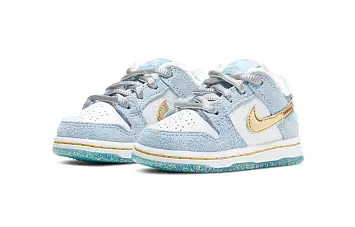 (TD) Sean Cliver x Nike SB Dunk Low Pro QS "Holiday Special" WhiteBlueGold - 4