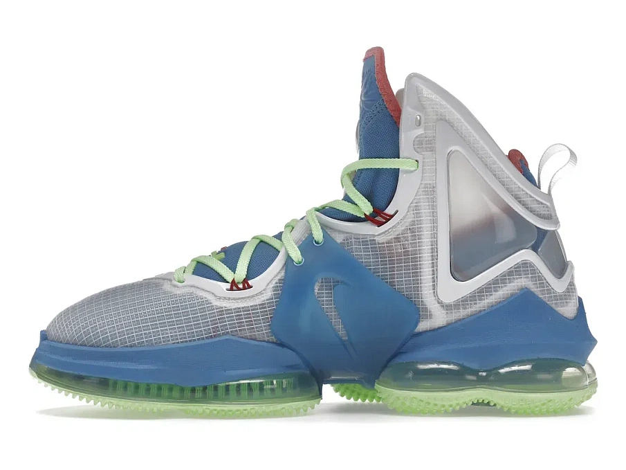 Фото № 3 с приближением к товару «‎Nike LeBron 19 Dutch Blue Lime Glow»