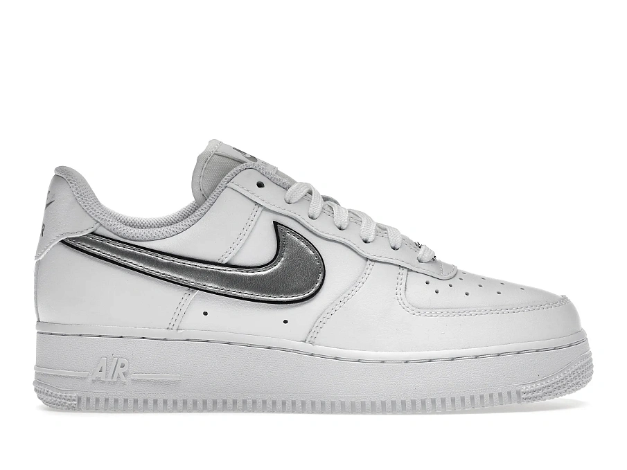 Фото № 1 с приближением к товару «‎Nike Air Force 1 Low 07 Essential White Metallic Silver Black »