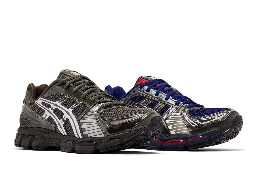 Фото № 2 с приближением к товару «‎Marvel vs. Capcom x Kith x ASICS Gel Kayano 12.1 Double Box - Captain America vs. Guile With Comic Book»