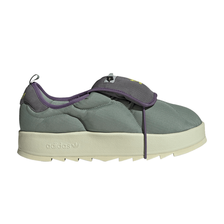 Фото № 1 с приближением к товару «‎adidas Puffylette Silver Green»