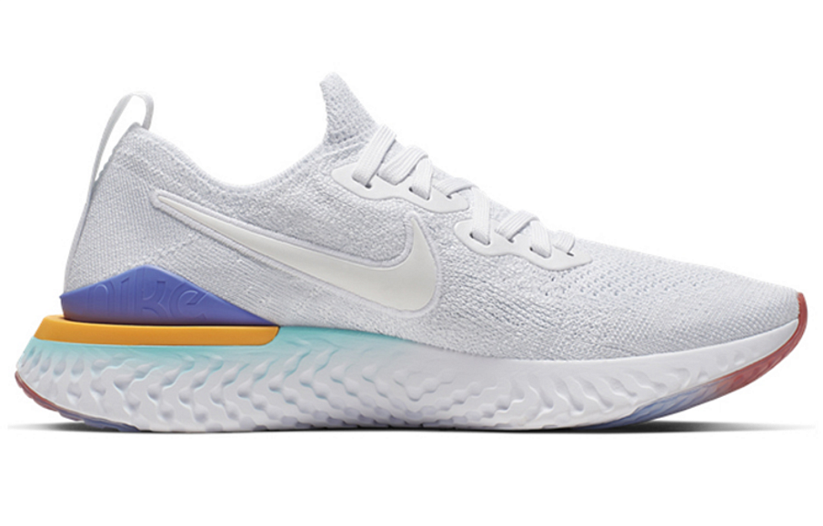 Фото № 2 с приближением к товару «‎Nike Epic React Flyknit 2 White Hyper Jade Ember Glow (W)»