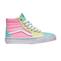 Фото № 1 с приближением к товару «‎Vans Sk8-Hi Kids Pastel Pink Yellow Blue Glitter»