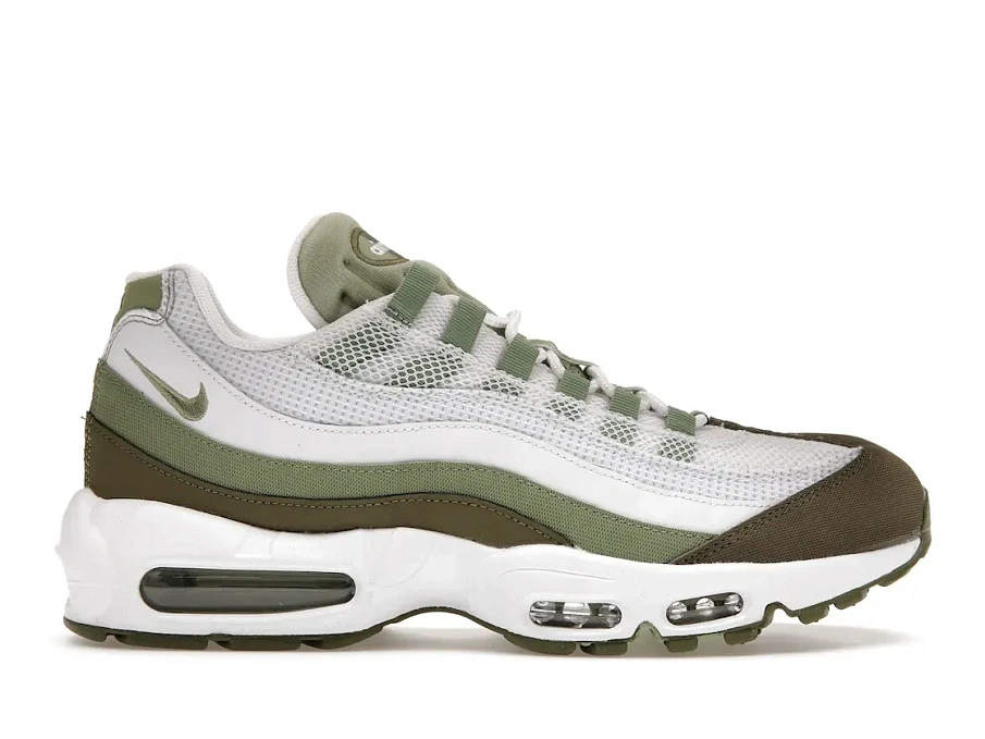 Фото № 1 с приближением к товару «‎Nike Air Max 95 White Medium Olive Oil Green»