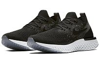 Фото № 3 с приближением к товару «‎Nike Epic React Flyknit Black Dark Grey (W) BlackDark GreyPure Platinum»
