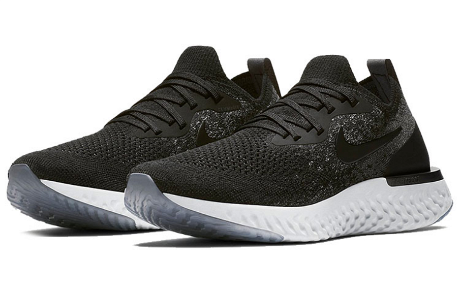 Фото № 3 с приближением к товару «‎Nike Epic React Flyknit Black Dark Grey (W) BlackDark GreyPure Platinum»