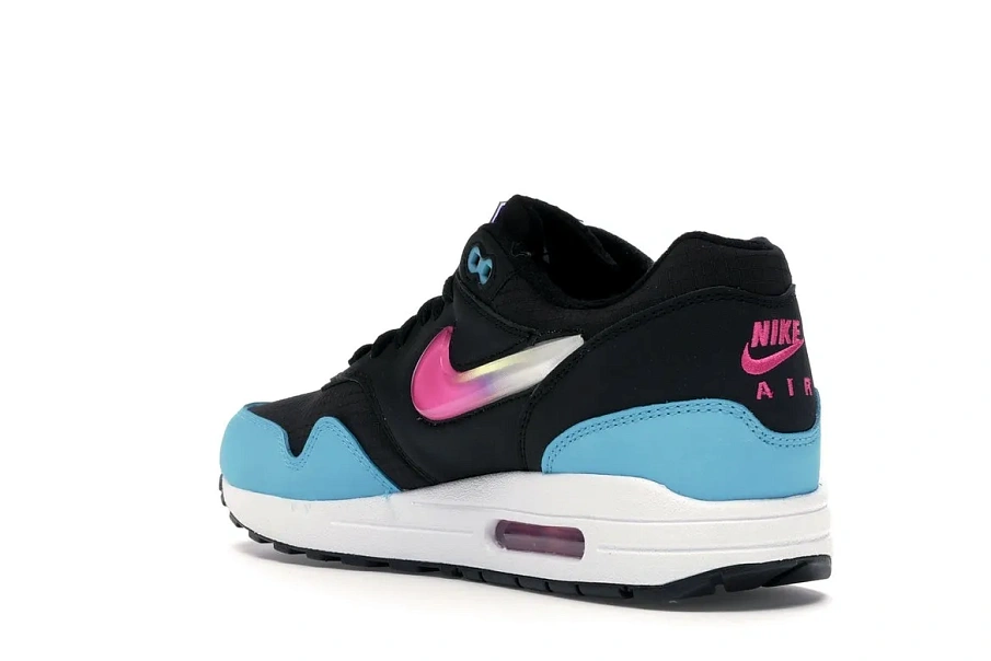 Фото № 6 с приближением к товару «‎Nike Air Max 1 Jelly Swoosh Black Fuchsia Blue Fury»