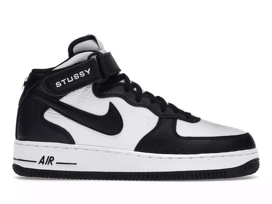 Фото № 1 с приближением к товару «‎Nike Air Force 1 Mid Stussy Light Bone Black»