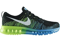 Фото № 1 с приближением к товару «‎Nike Flyknit Max Black White Photo Blue Electric Green»
