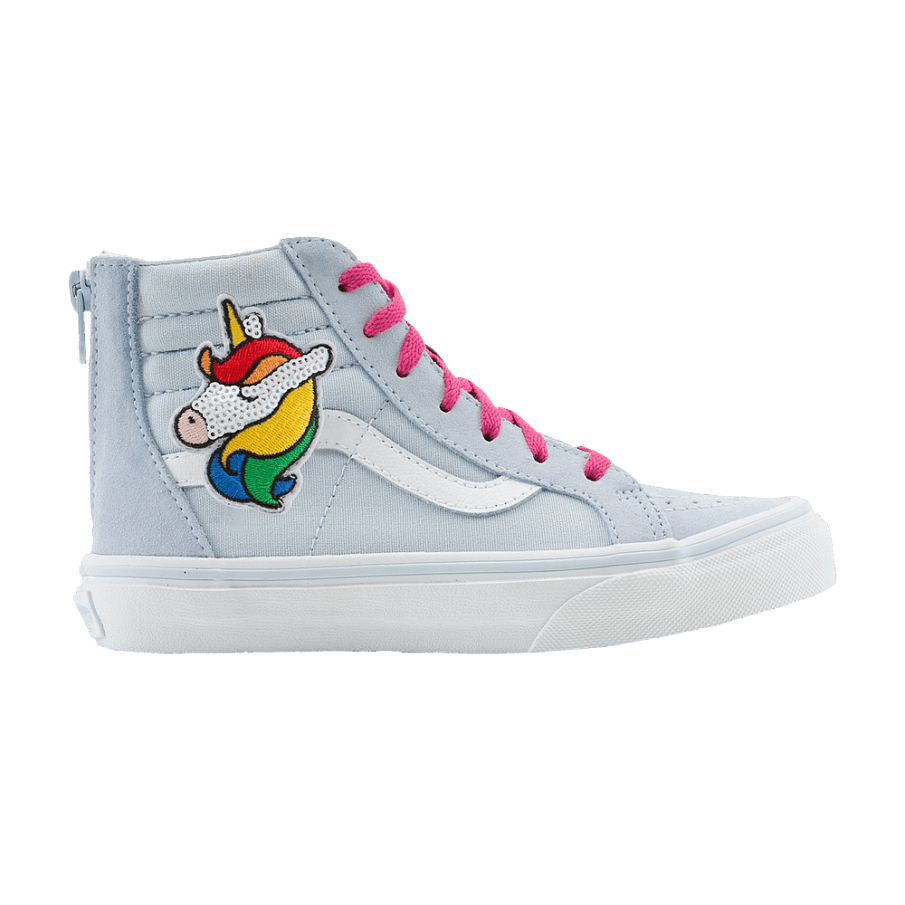 Фото № 1 с приближением к товару «‎Vans Sk8-Hi Zip Kids Sequin Patch - Unicorn»