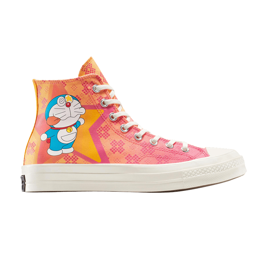Фото № 1 с приближением к товару «‎Doraemon x Converse Chuck 70 High Habanero Gold Flamingo»