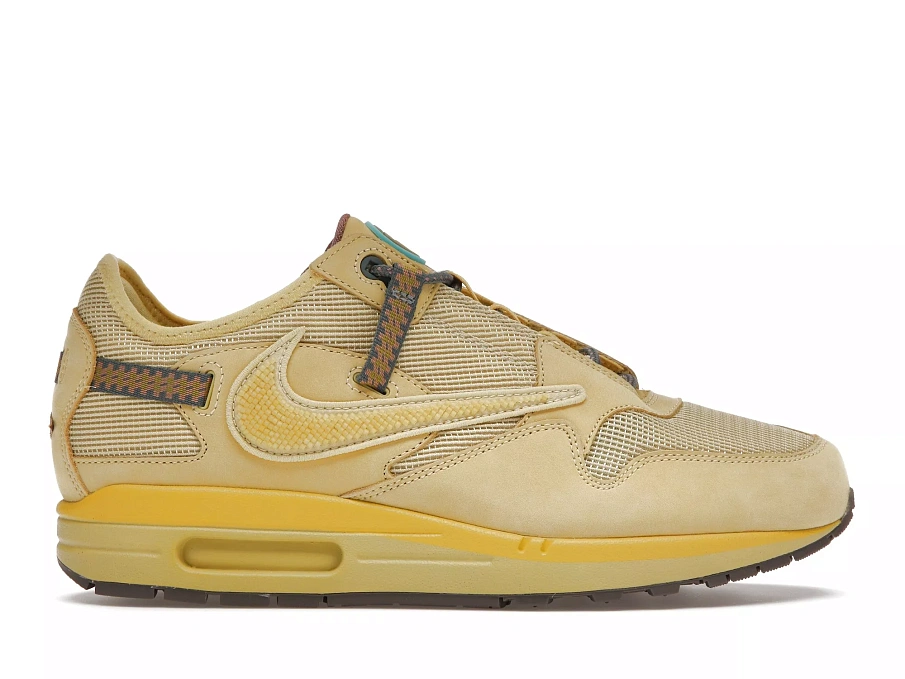Фото № 1 с приближением к товару «‎Nike Air Max 1 Travis Scott Cactus Jack Saturn Gold»