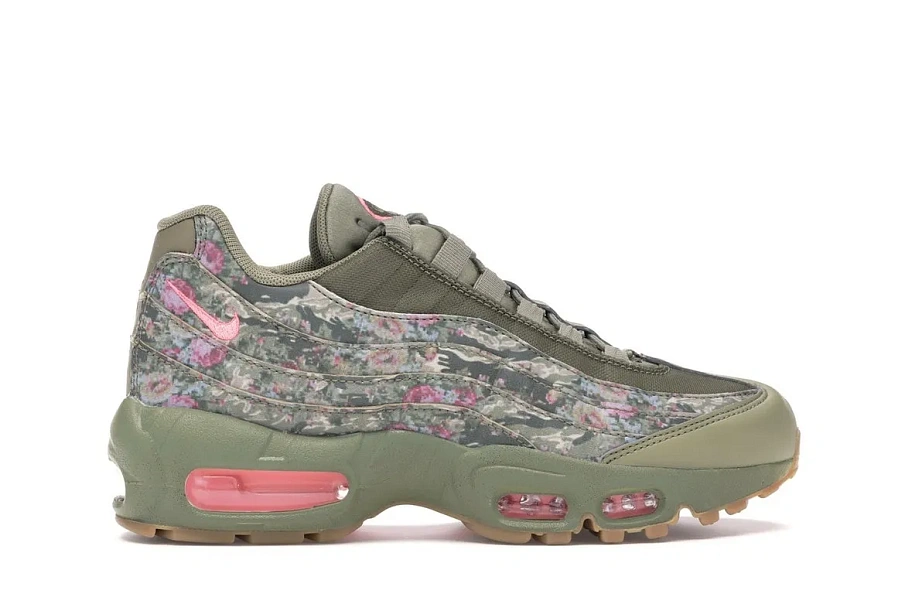 Фото № 1 с приближением к товару «‎Nike Air Max 95 Floral Neutral Olive »