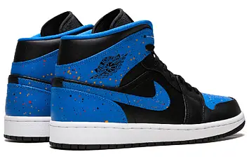 Nike Air Jordan 1 Mid Royal Paint Splatter - 4