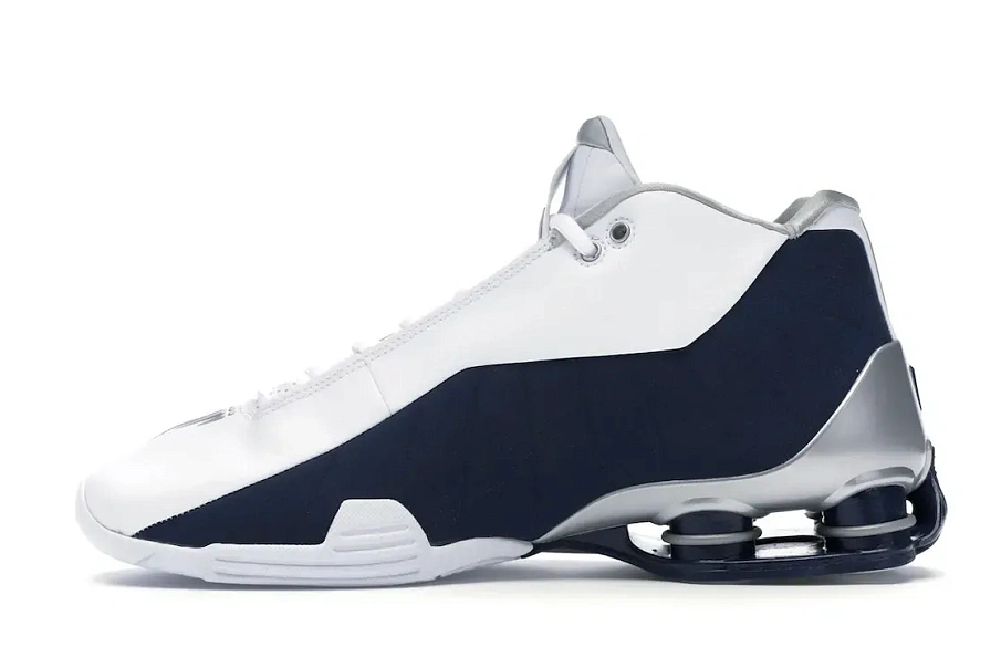 Фото № 3 с приближением к товару «‎Nike Shox BB4 White Silver Navy»