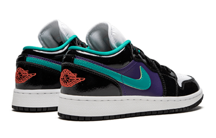 Фото № 4 с приближением к товару «‎Jordan 1 Low Black Court Purple Turbo Green (GS) BlackWhiteCourt PurpleTurbo Green»