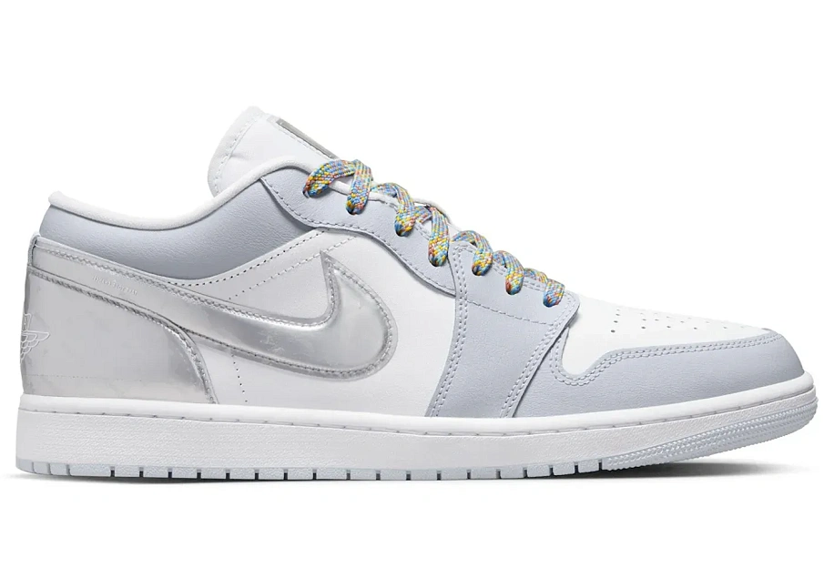 Фото № 1 с приближением к товару «‎Jordan 1 Low SE Tear Away Silver»
