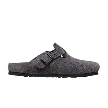 Birkenstock Boston Exquisite Suede Sandal Charcoal - 1