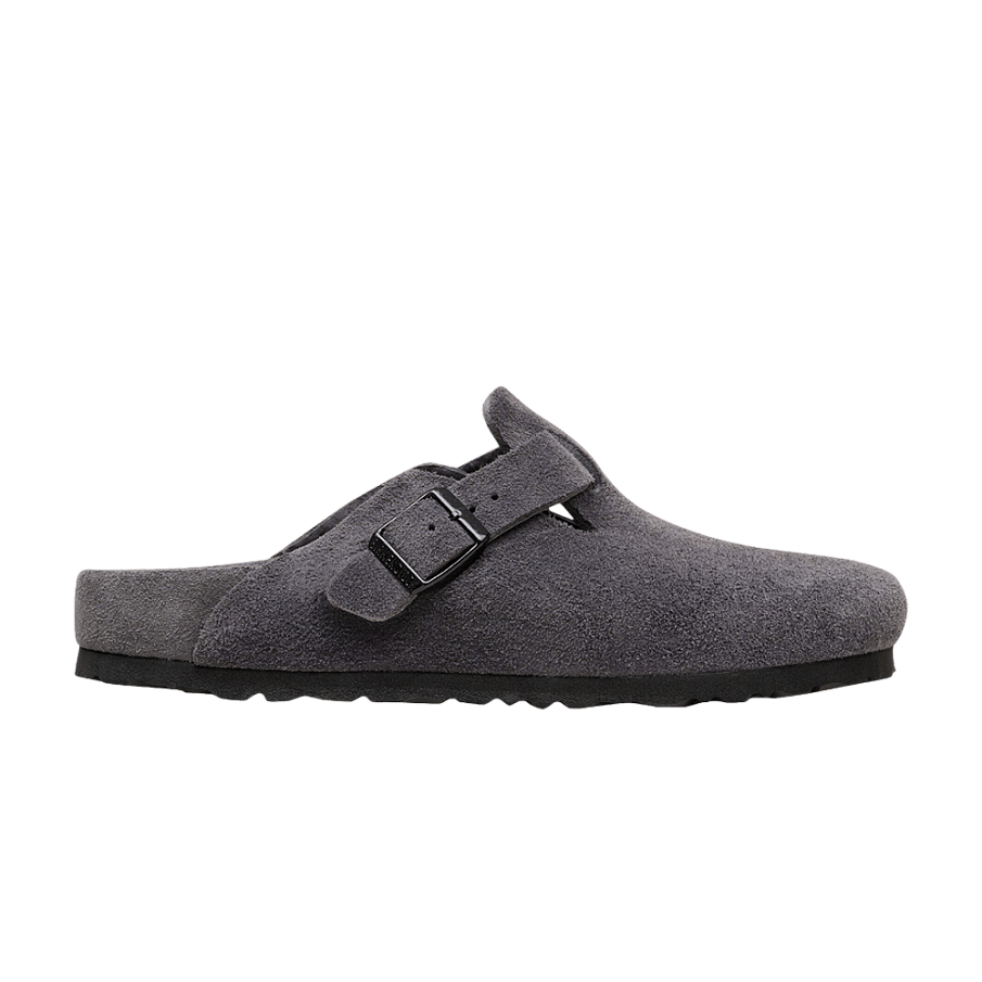 Фото № 1 с приближением к товару «‎Birkenstock Boston Exquisite Suede Sandal Charcoal»