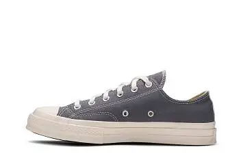 Mens Comme des Garçons PLAY x Converse Chuck 70 Low Steel Gray - 4