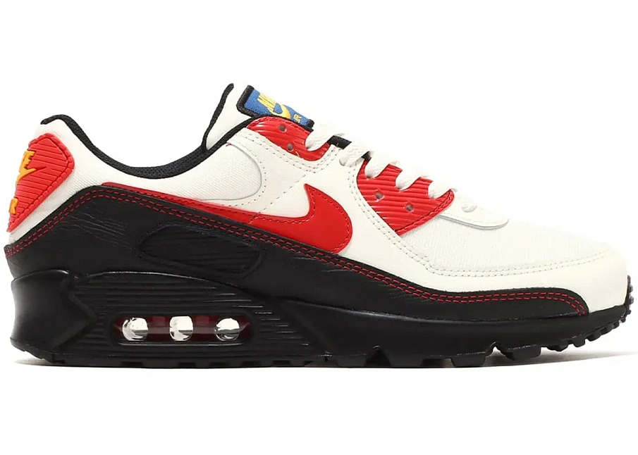 Фото № 1 с приближением к товару «‎Nike Air Max 90 SE Sail Universtiy Red Black»
