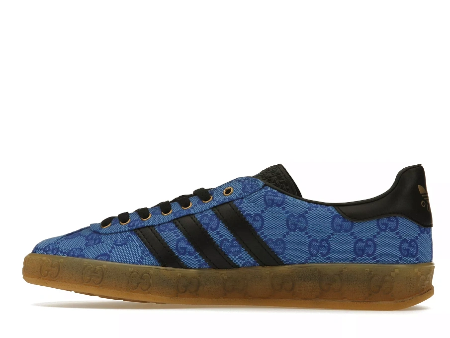 Фото № 5 с приближением к товару «‎adidas x Gucci Gazelle Blue GG Monogram»