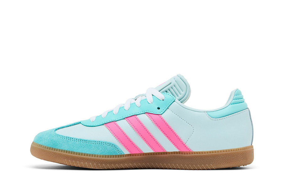 Фото № 4 с приближением к товару «‎Lionel Messi x adidas Samba J Halo Mint Lucid Pink»