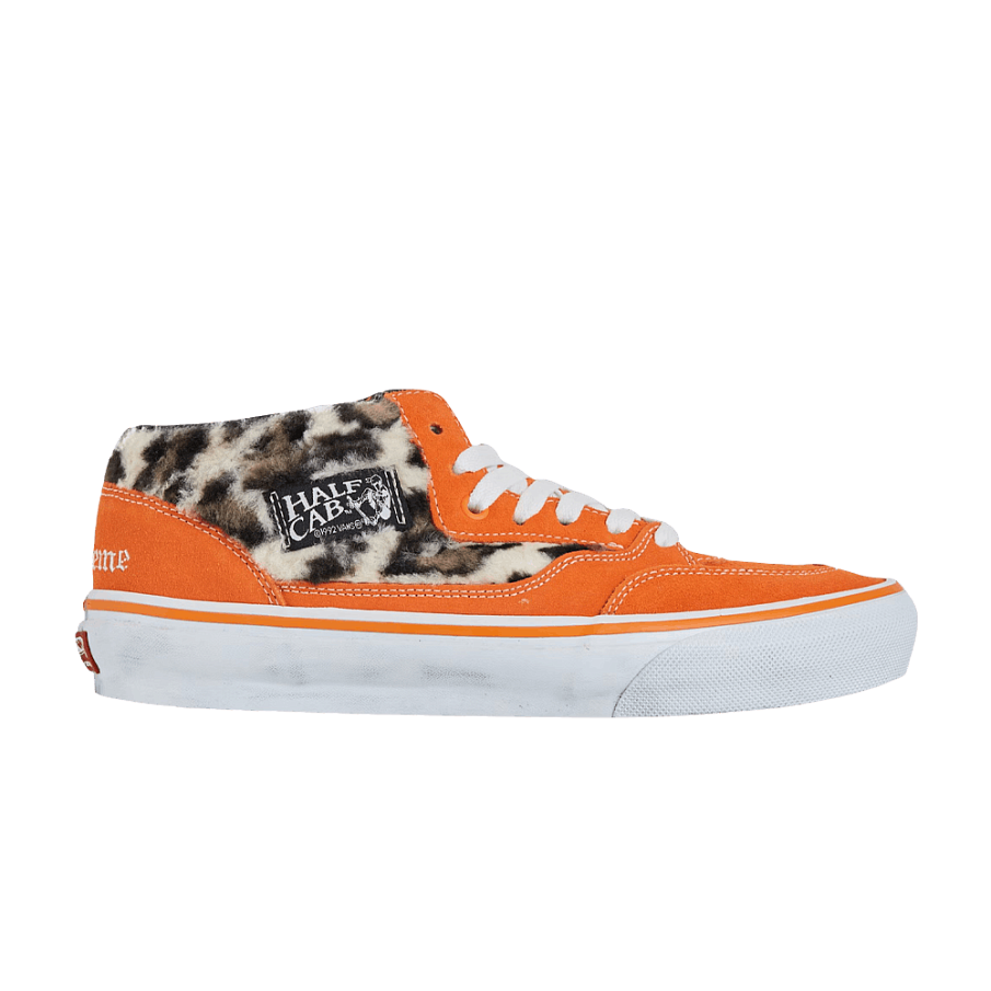 Фото № 1 с приближением к товару «‎Supreme x Vans Skate Half Cab 92 Leopard Pack - Orange»
