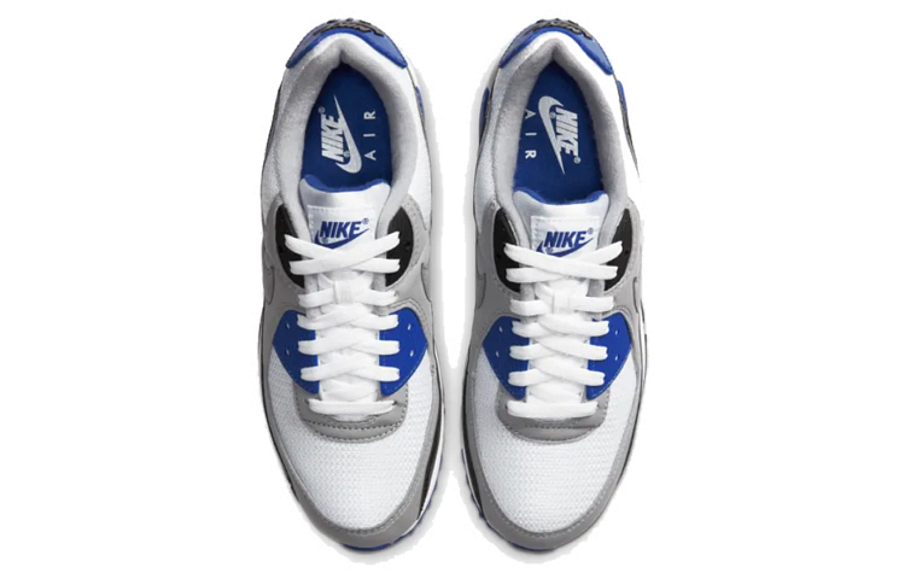 Фото № 4 с приближением к товару «‎Nike Air Max 90 Running Shoes WhiteHyper Royal-Black-Particle Grey»