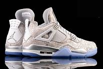 Фото № 3 с приближением к товару «‎Air Jordan 4 Retro 30Th Anniversary Laser Vintage Basketball Shoes Laser WhiteChrome-Metallic Silver»