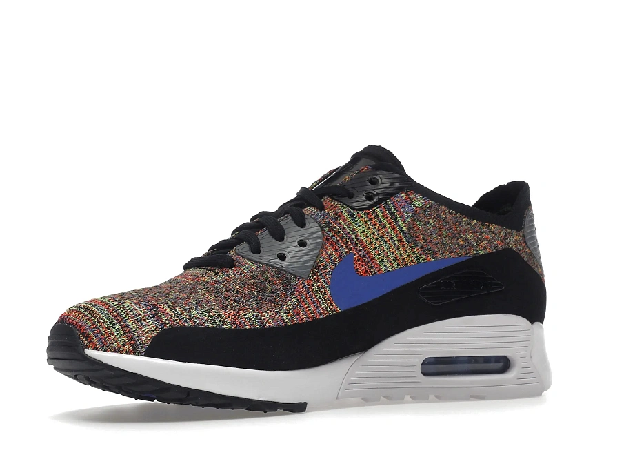 Фото № 2 с приближением к товару «‎Nike Air Max 90 Ultra 2.0 Flyknit Black Medium Blue Cool Grey »