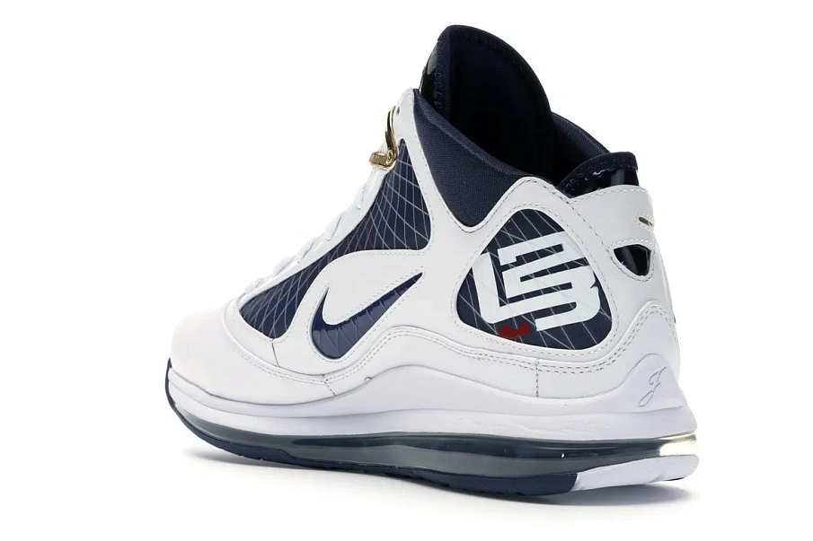Фото № 5 с приближением к товару «‎Nike LeBron 7 White/Midnight Navy»