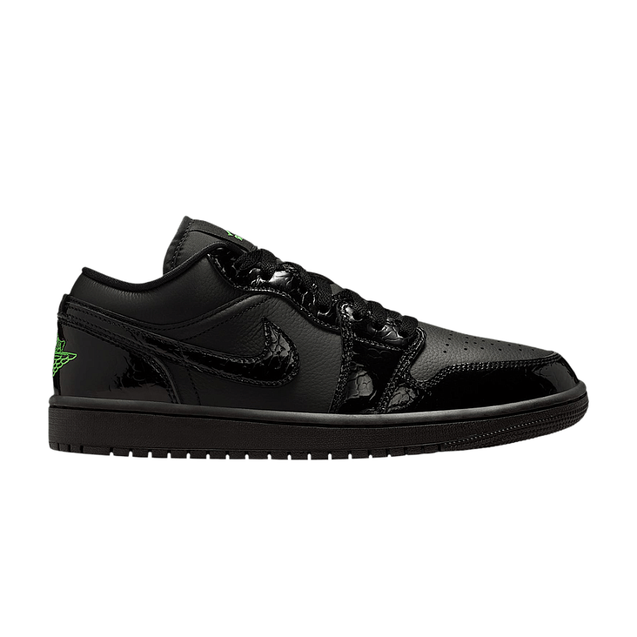 Фото № 1 с приближением к товару «‎Air Jordan Women's 1 Low SE Black Scream Green»