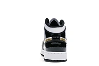 Фото № 4 с приближением к товару «‎Jordan 1 Mid Patent Black White Gold »
