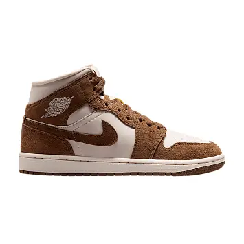 Women's Air Jordan 1 Mid Light British Tan Chalk - 1