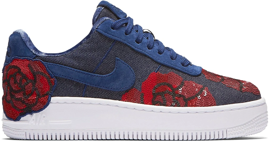 Фото № 1 с приближением к товару «‎Nike Air Force 1 Upstep Low Denim Rose Blue »