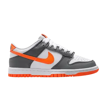 Nike Dunk Low GS White Smoke Grey Total Orange