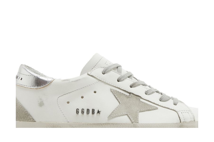 Фото № 3 с приближением к товару «‎Golden Goose Women's Superstar White Ice Silver»