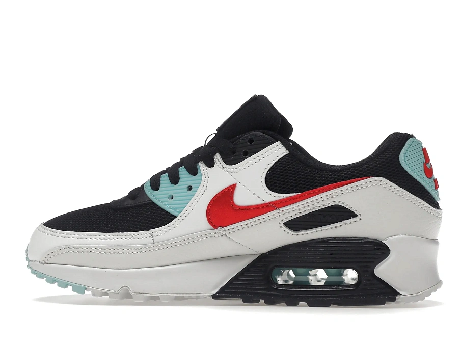 Фото № 5 с приближением к товару «‎Nike Air Max 90 Aqua Red White Black »