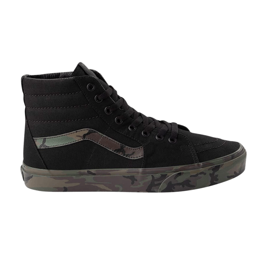 Фото № 1 с приближением к товару «‎Vans Sk8 Hi Black Camo»