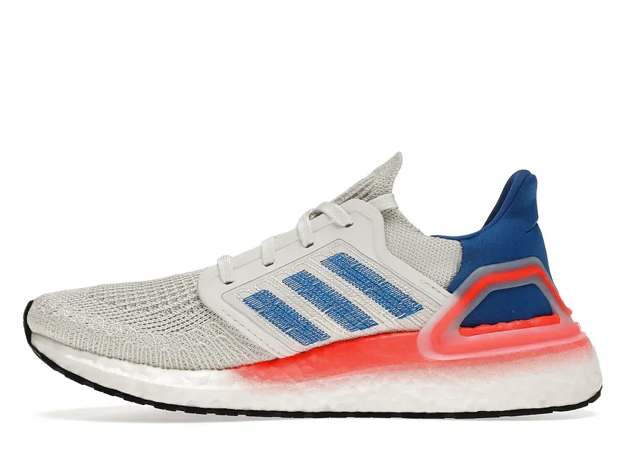 Фото № 3 с приближением к товару «‎adidas Ultra Boost 20 White Glory Blue Solar Red»