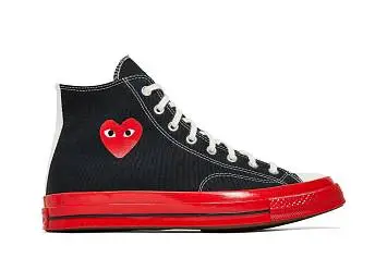 Comme des Garçons Play x Converse Chuck 70 High Black Red - 2