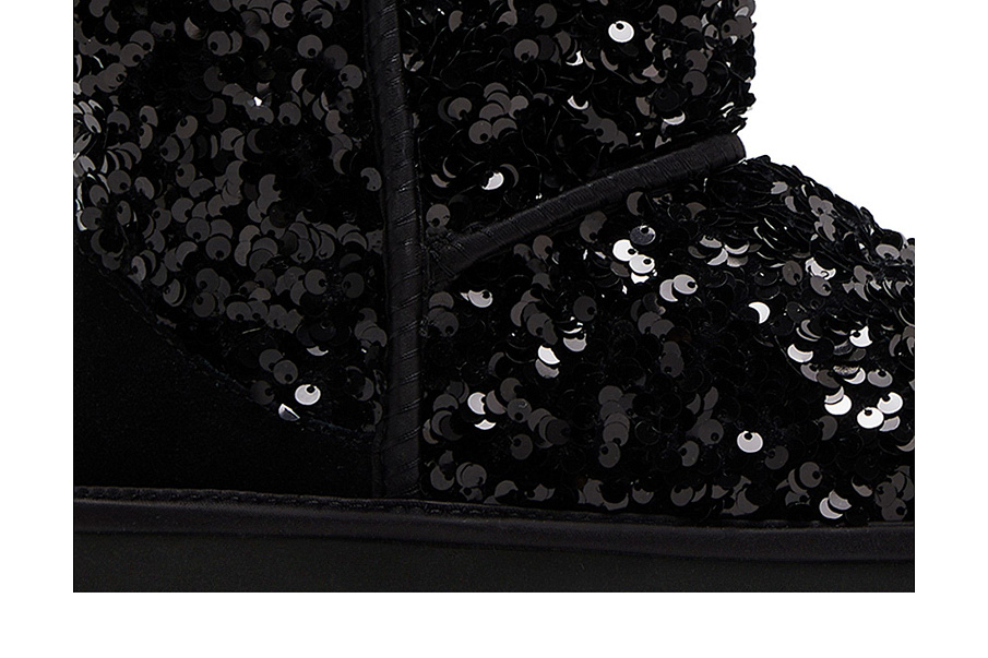 Фото № 3 с приближением к товару «‎UGG Women's Classic Short Chunky Sequin - Black»