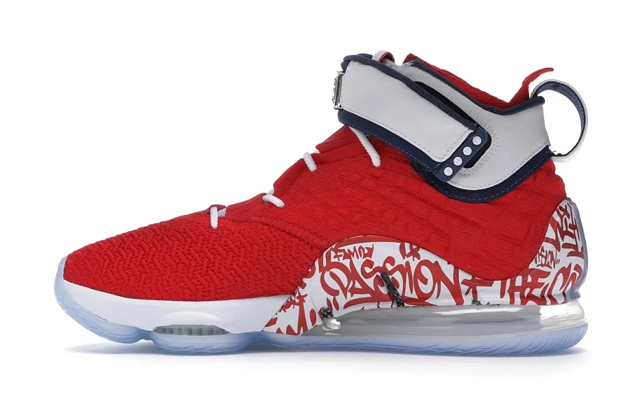 Фото № 5 с приближением к товару «‎Nike LeBron 17 Graffiti Remix Red»