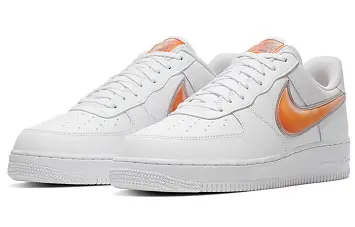Nike Air Force 1 Low Oversized Swoosh White Orange Peel - 4