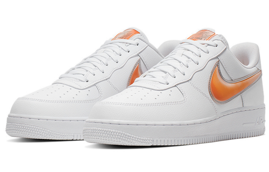 Фото № 3 с приближением к товару «‎Nike Air Force 1 Low Oversized Swoosh White Orange Peel»
