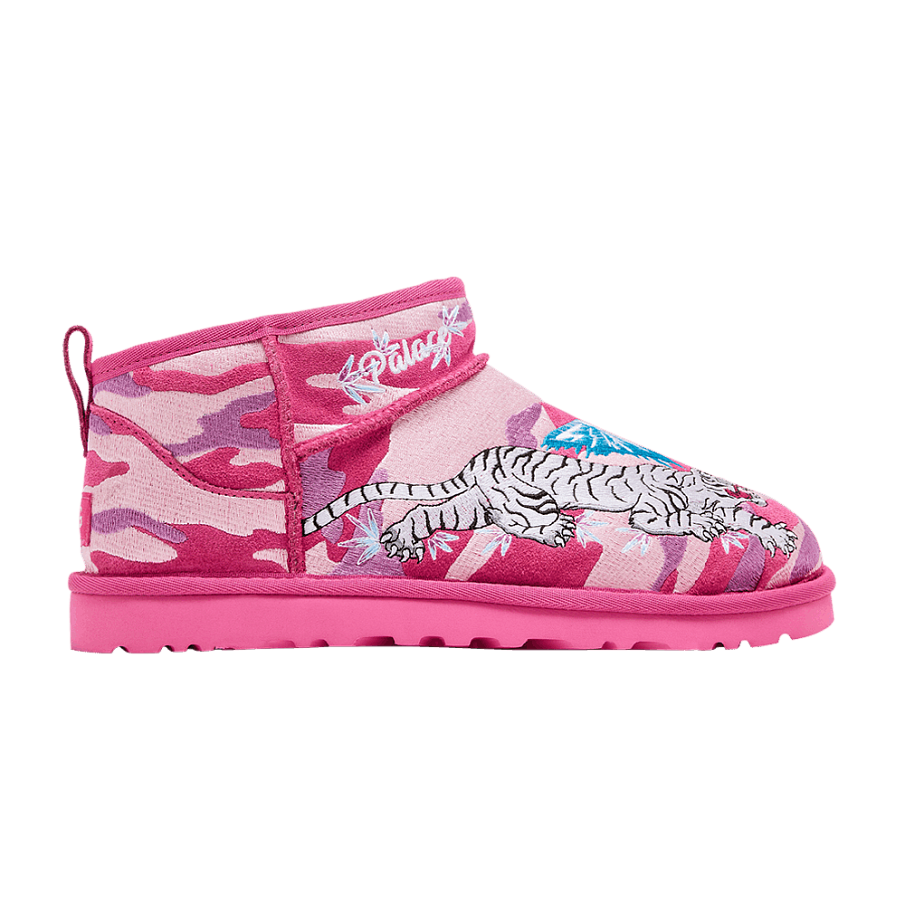 Фото № 1 с приближением к товару «‎Palace x UGG Classic Ultra Mini Boot Pink Camo»