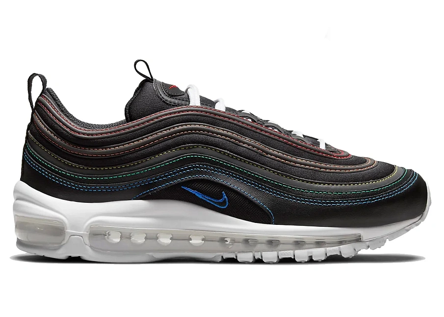 Фото № 1 с приближением к товару «‎Nike Air Max 97 Black Rainbow Stitching »