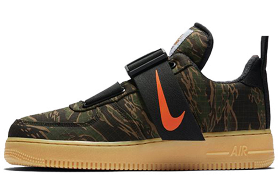 Фото № 1 с приближением к товару «‎Carhartt Wip X Nike Air Force 1 Utility Prm Wip Skate Shoes Camo GreenTotal Orange-Gu»